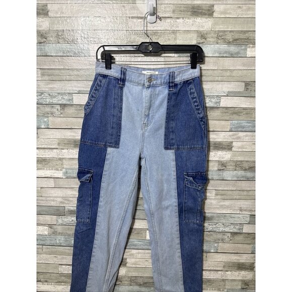 Women’s Pacsun Denim Jeans Patch Work Cargo Style Size 27 - Picture 5 of 16